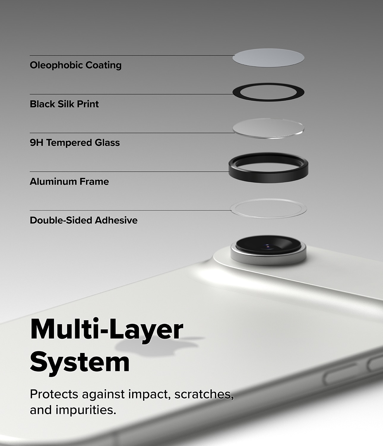 iPhone 17 Air Camera Lens Frame Glass (2-pack) Black