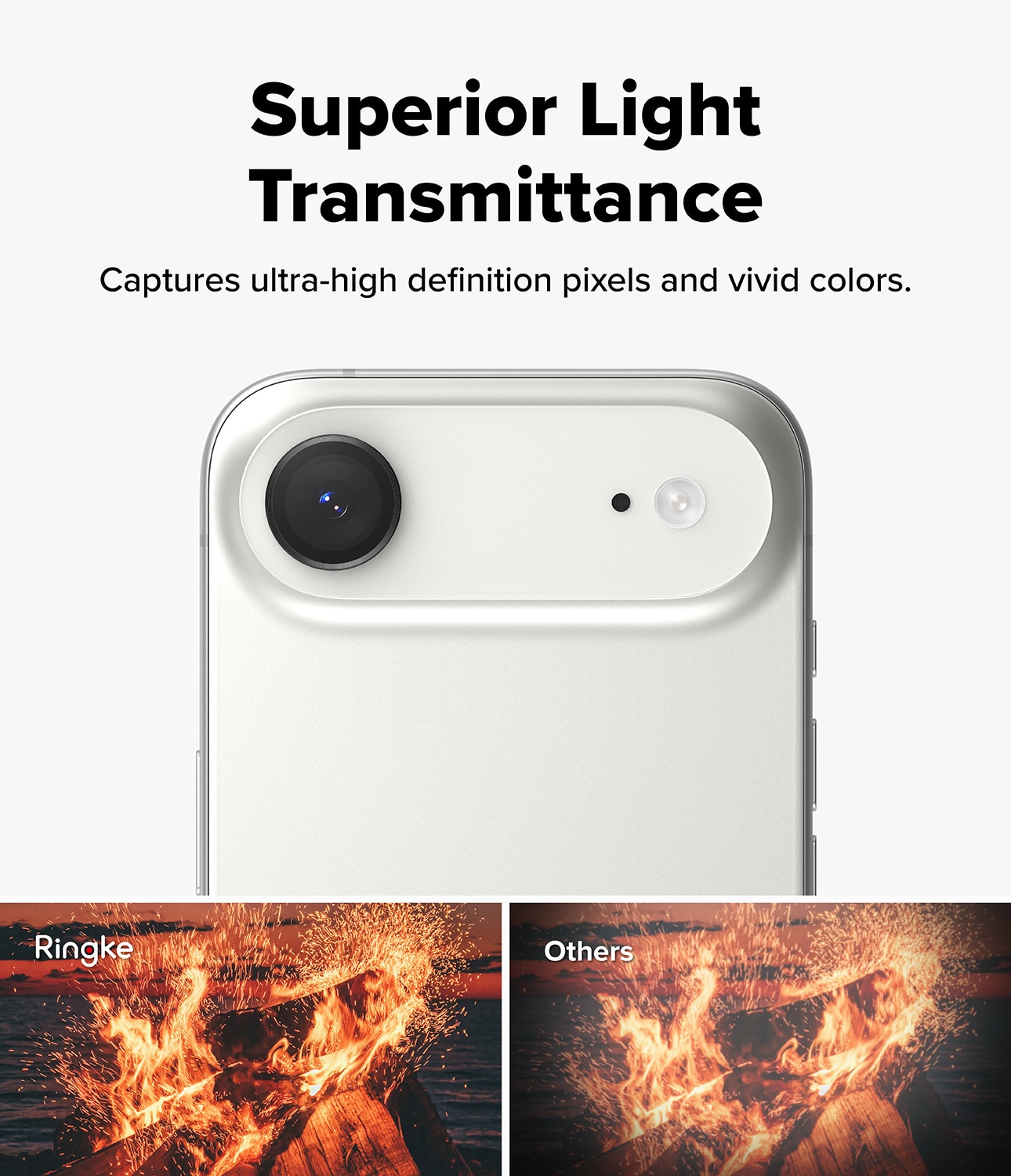 iPhone 17 Air Camera Lens Frame Glass (2-pack) Black
