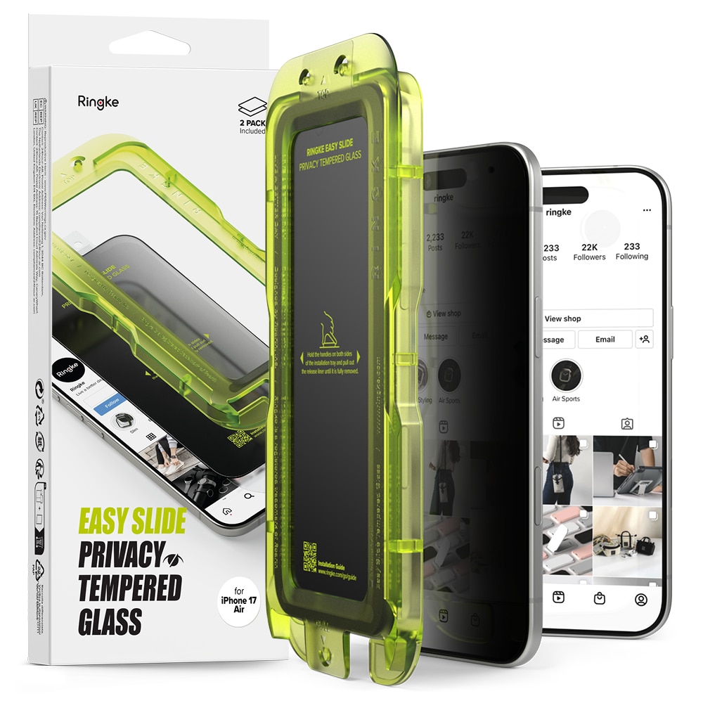 iPhone 17 Air Easy Slide Privacy Glass (2-pack)