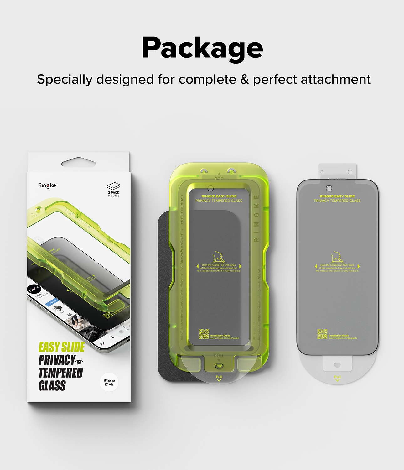 iPhone 17 Air Easy Slide Privacy Glass (2-pack)