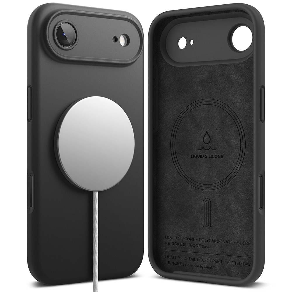 iPhone 17 Air Silicone Magnetic Case Black