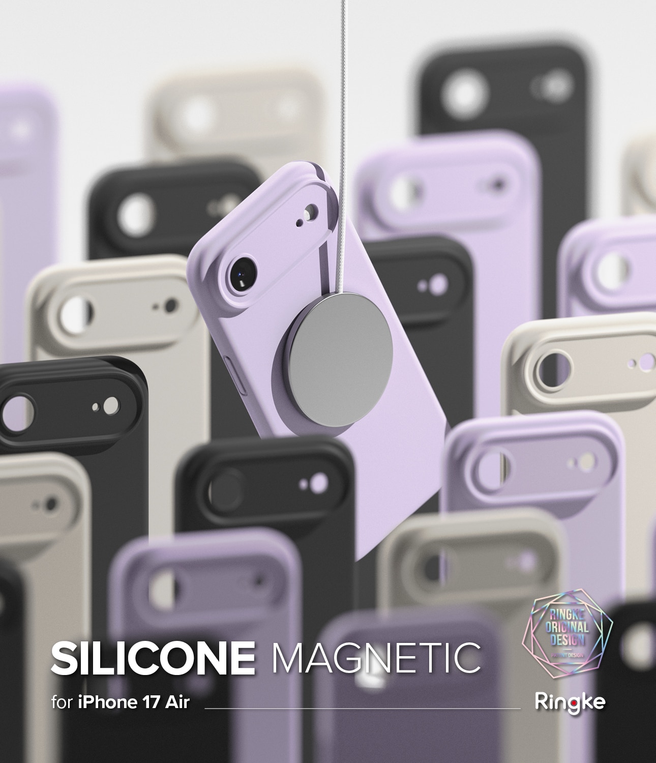 iPhone 17 Air Silicone Magnetic Case Black