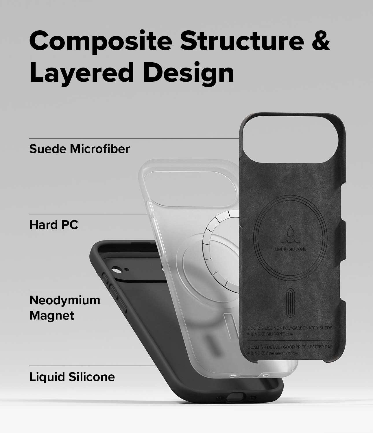 iPhone 17 Air Silicone Magnetic Case Black