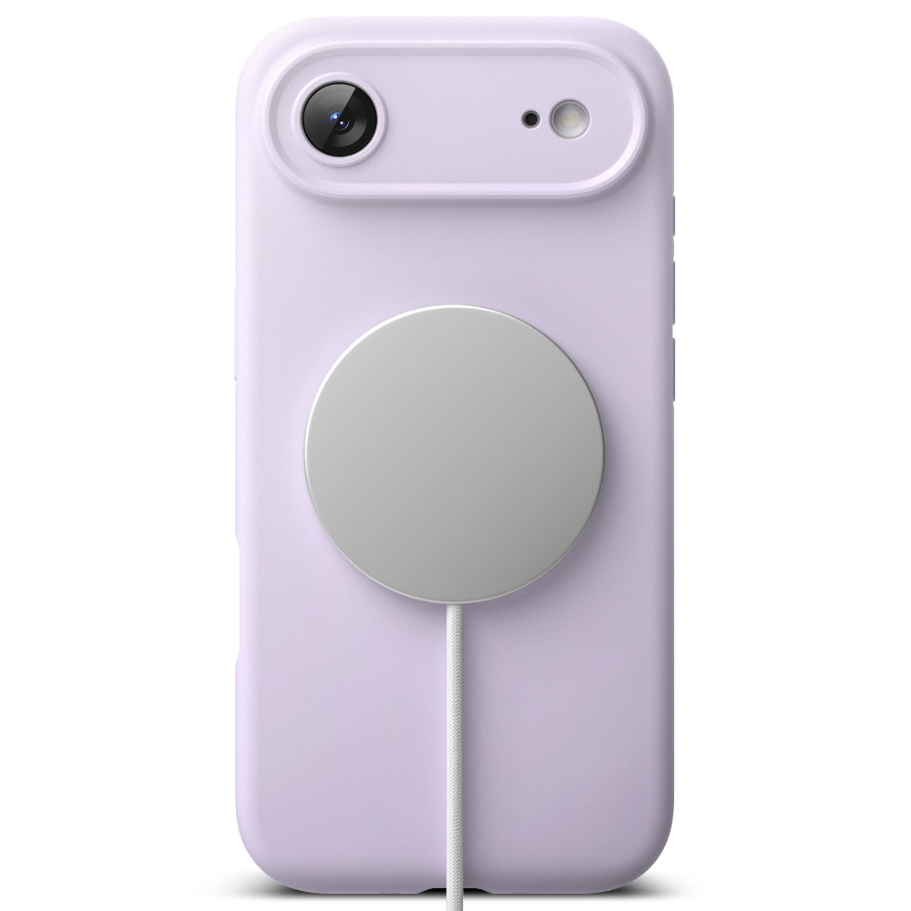 iPhone 17 Air Silicone Magnetic Case Light Purple