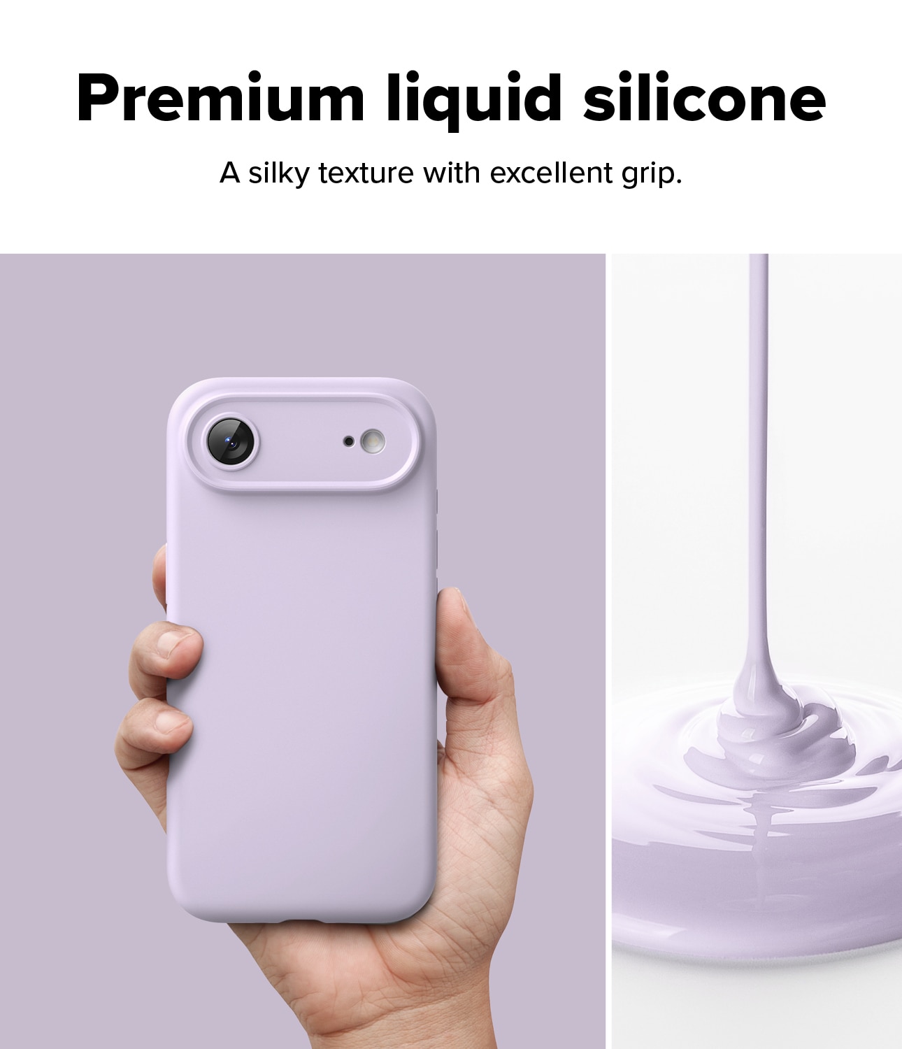 iPhone 17 Air Silicone Magnetic Case Light Purple