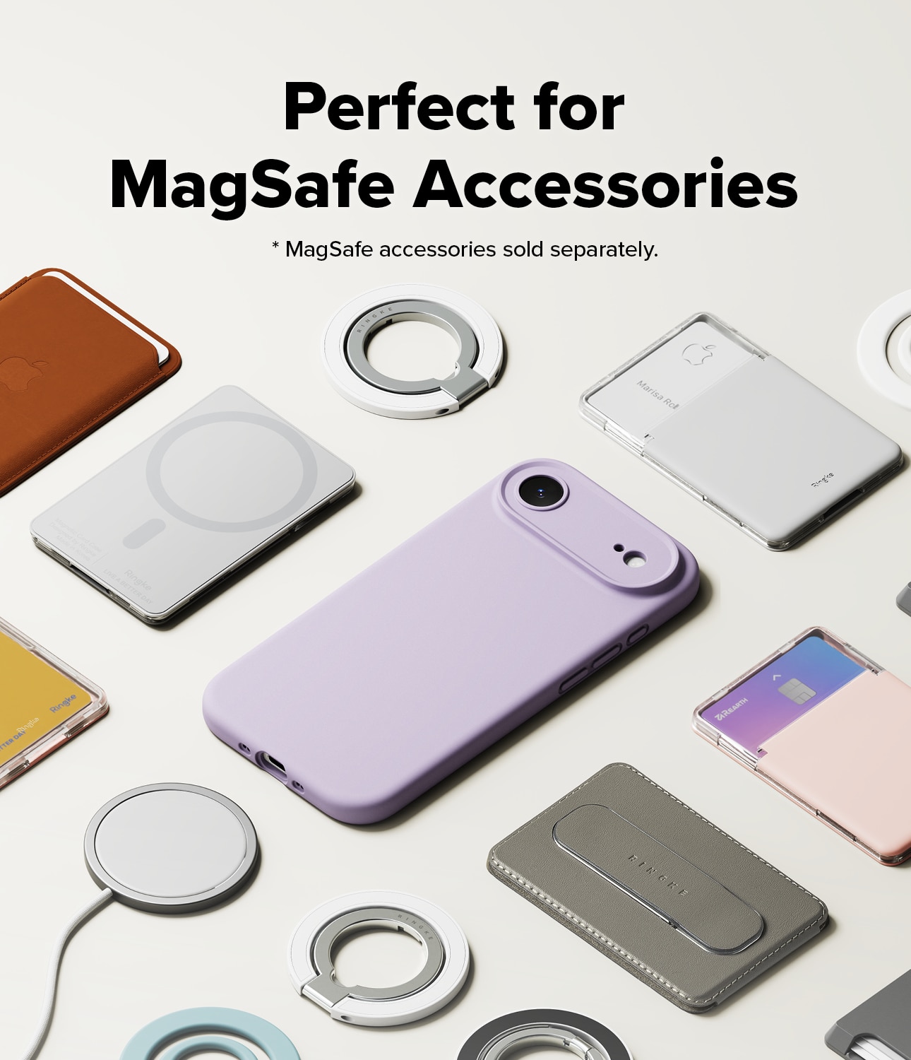 iPhone 17 Air Silicone Magnetic Case Light Purple