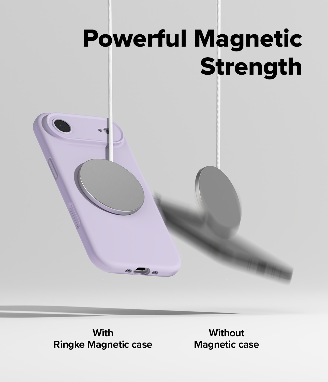iPhone 17 Air Silicone Magnetic Case Light Purple