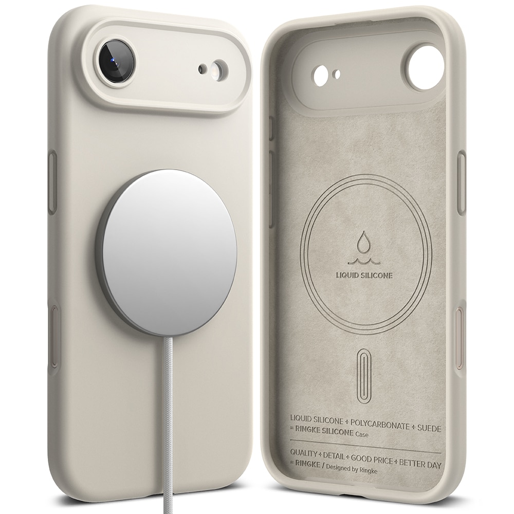 iPhone 17 Air Silicone Magnetic Case Stone
