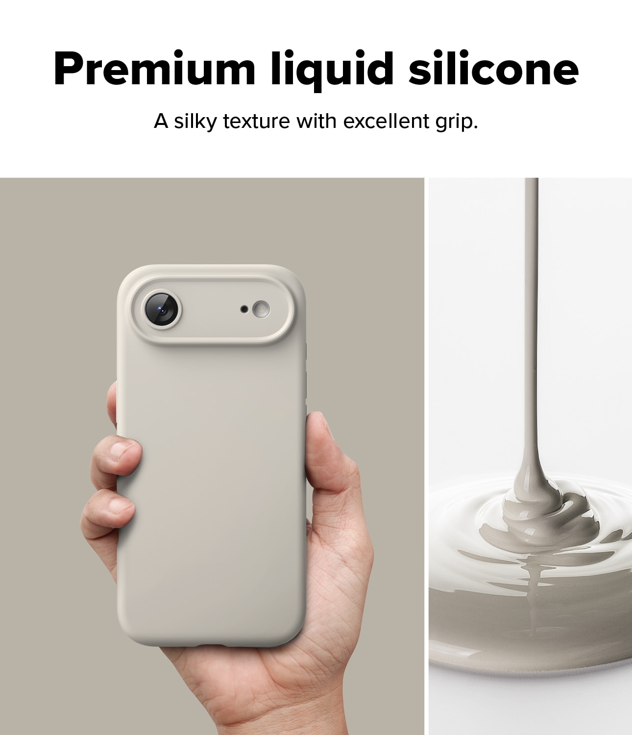 iPhone 17 Air Silicone Magnetic Case Stone