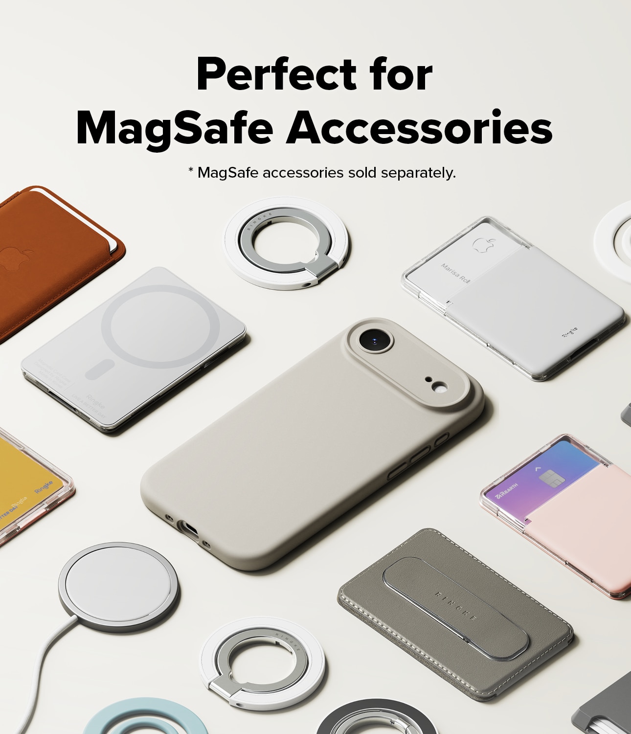 iPhone 17 Air Silicone Magnetic Case Stone