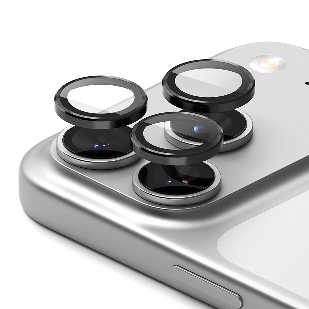 iPhone 17 Pro Max Camera Lens Frame Glass (2-pack) Black