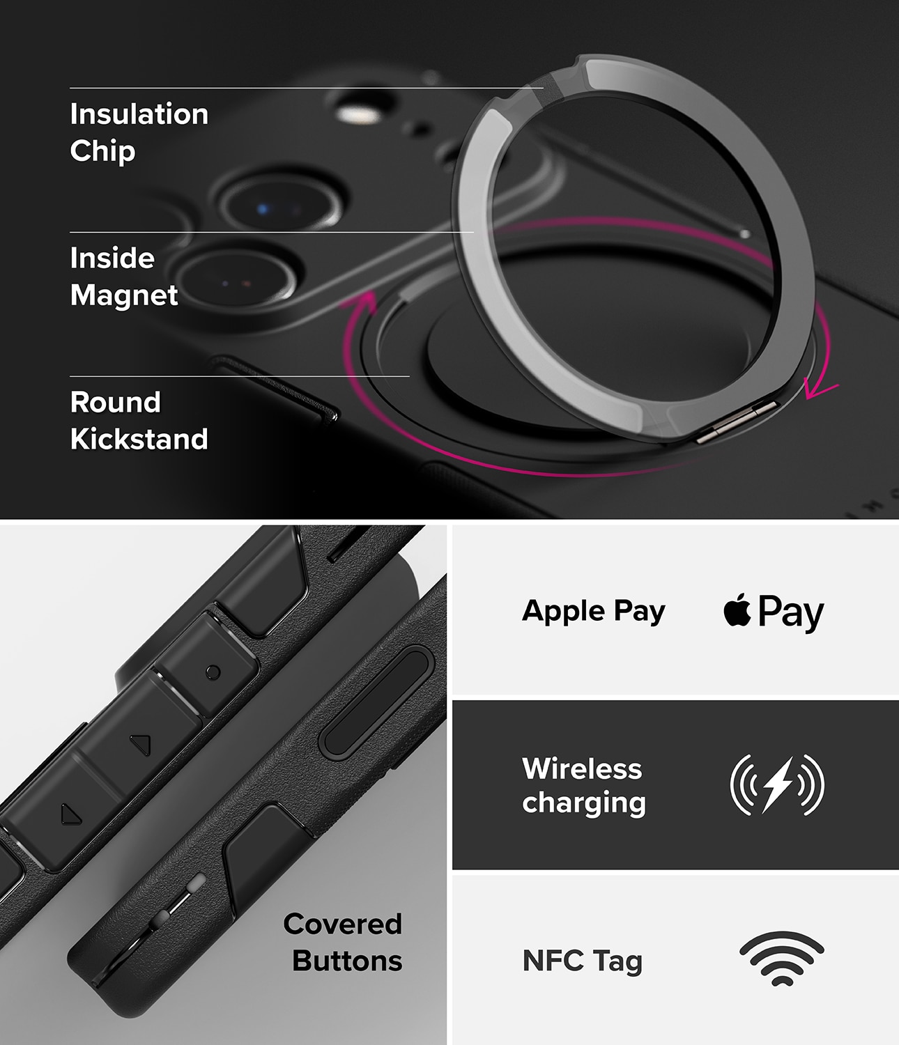 iPhone 17 Pro Alles Magnetic Case Black