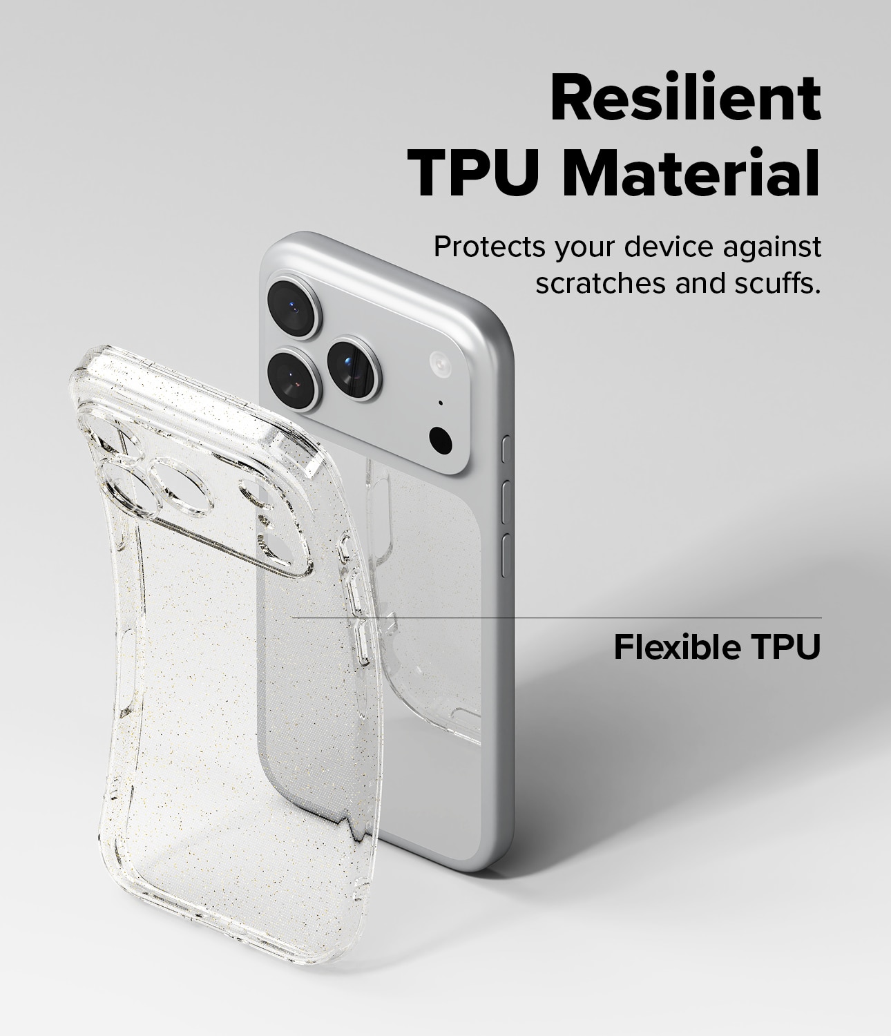 iPhone 17 Pro Max Air Case Glitter Clear