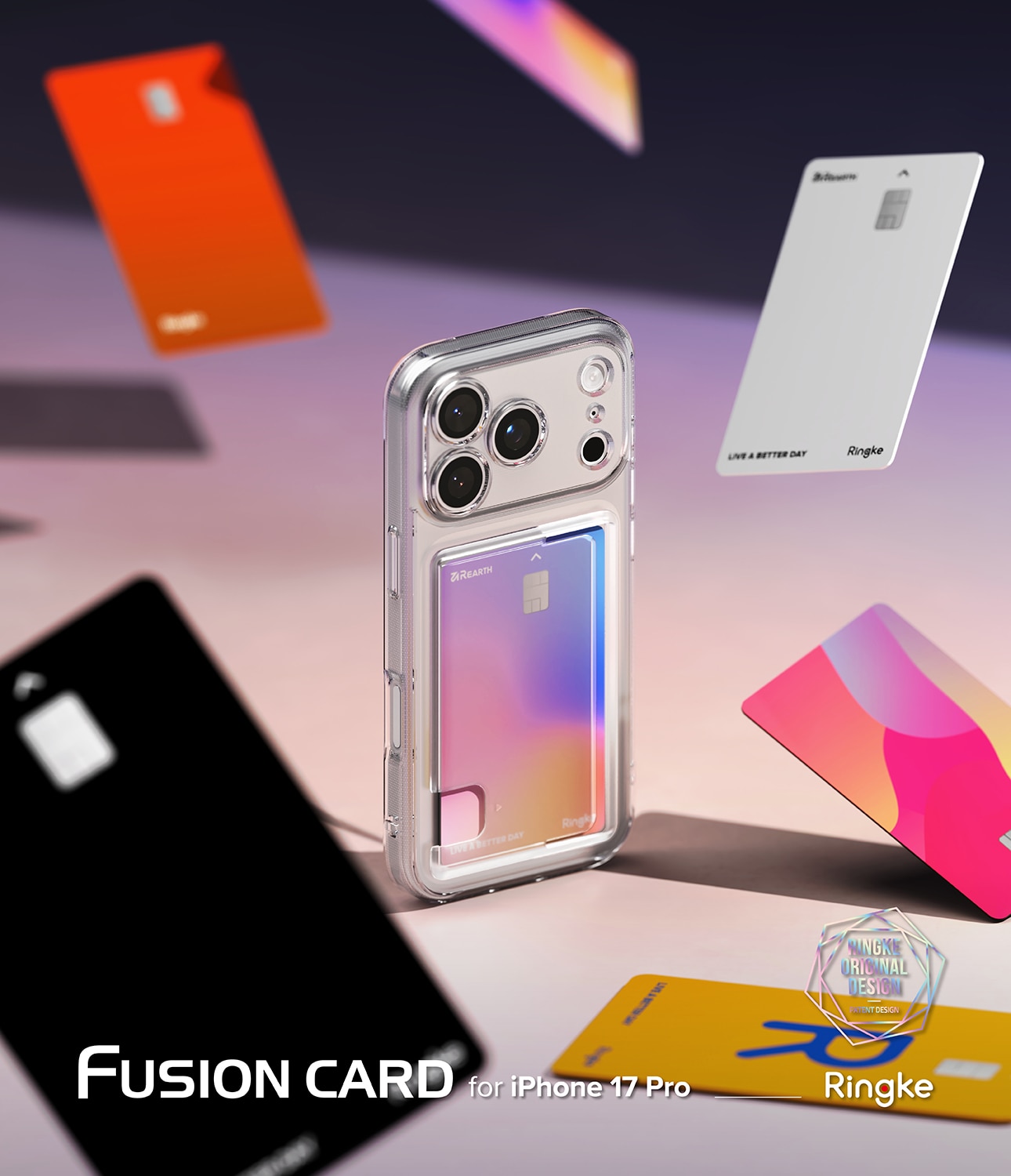 iPhone 17 Pro Max Fusion Card Case Transparent