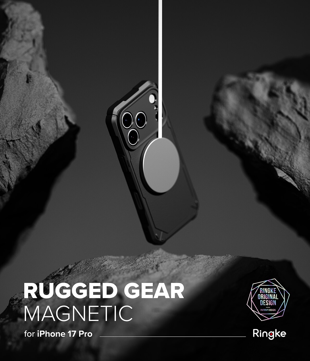 iPhone 17 Pro Rugged Gear Magnetic Case Black