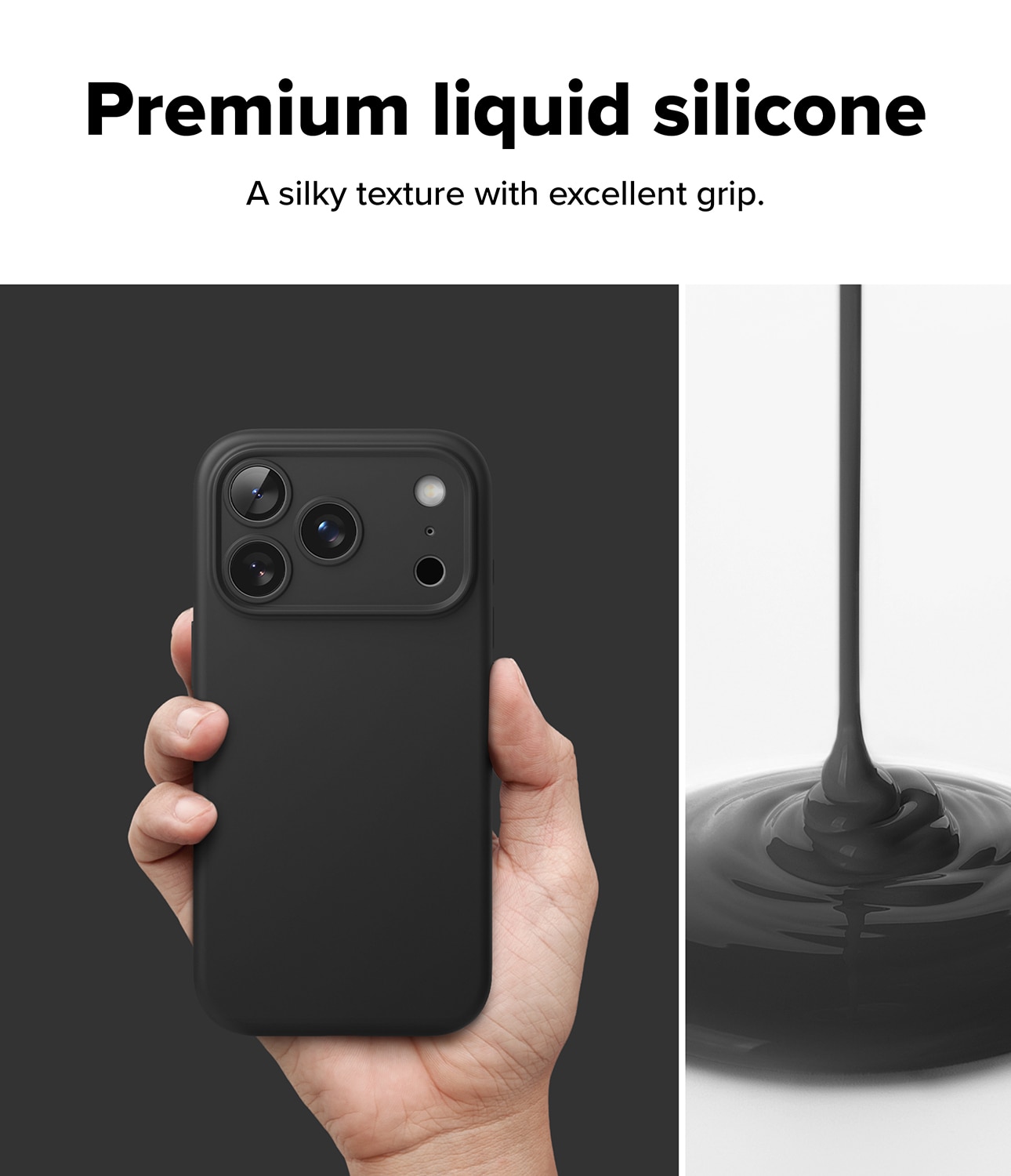 iPhone 17 Pro Max Silicone Magnetic Case Black