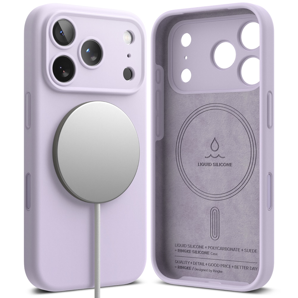 iPhone 17 Pro Max Silicone Magnetic Case Light Purple