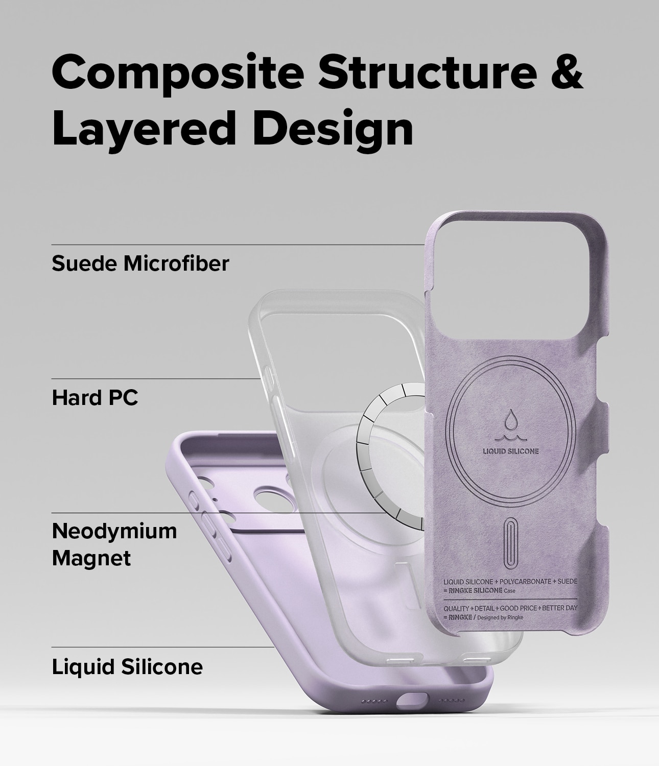 iPhone 17 Pro Max Silicone Magnetic Case Light Purple