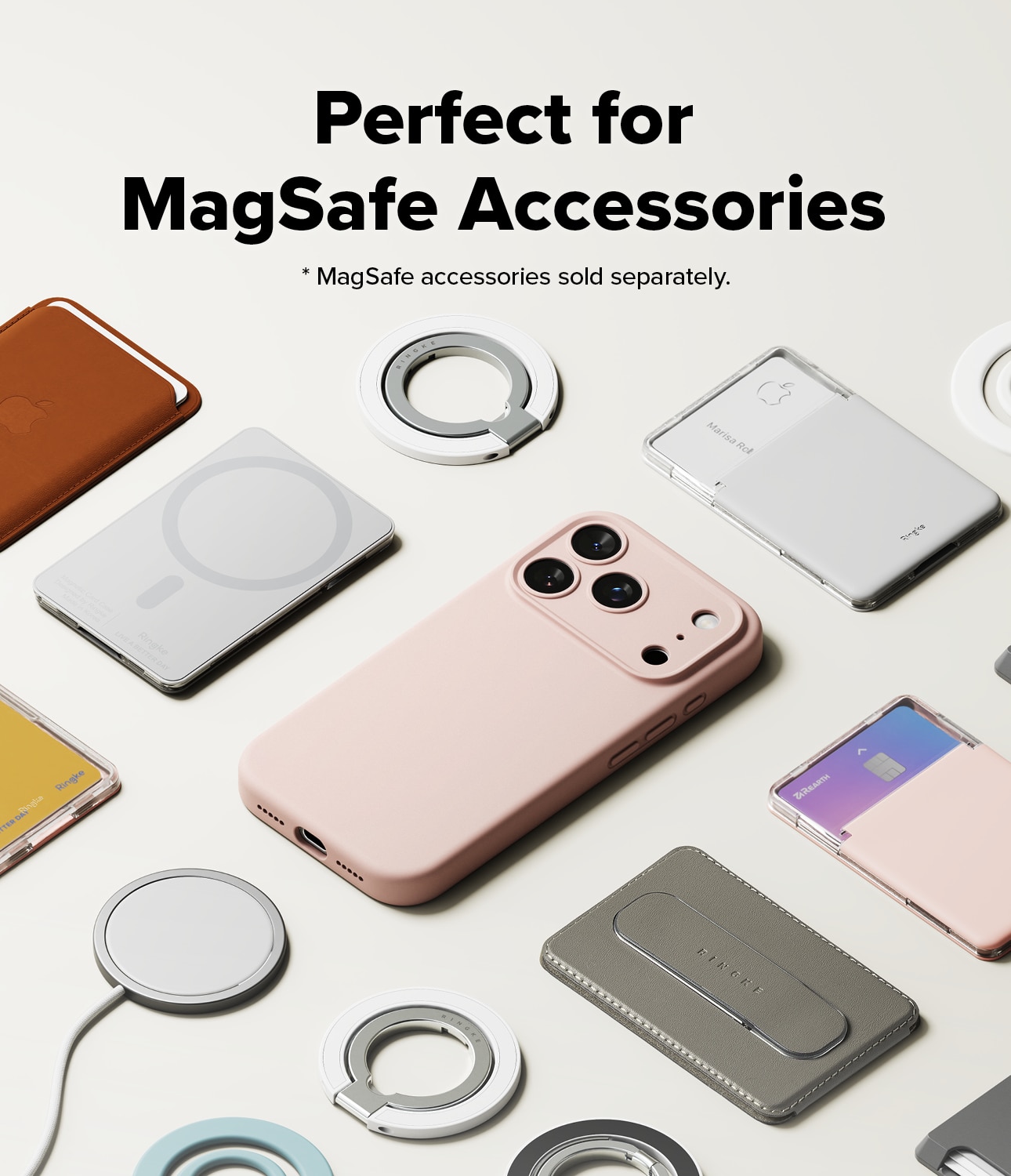 iPhone 17 Pro Max Silicone Magnetic Case Pink Sand