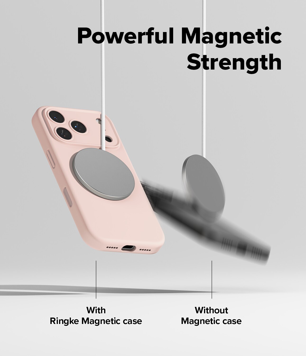 iPhone 17 Pro Max Silicone Magnetic Case Pink Sand