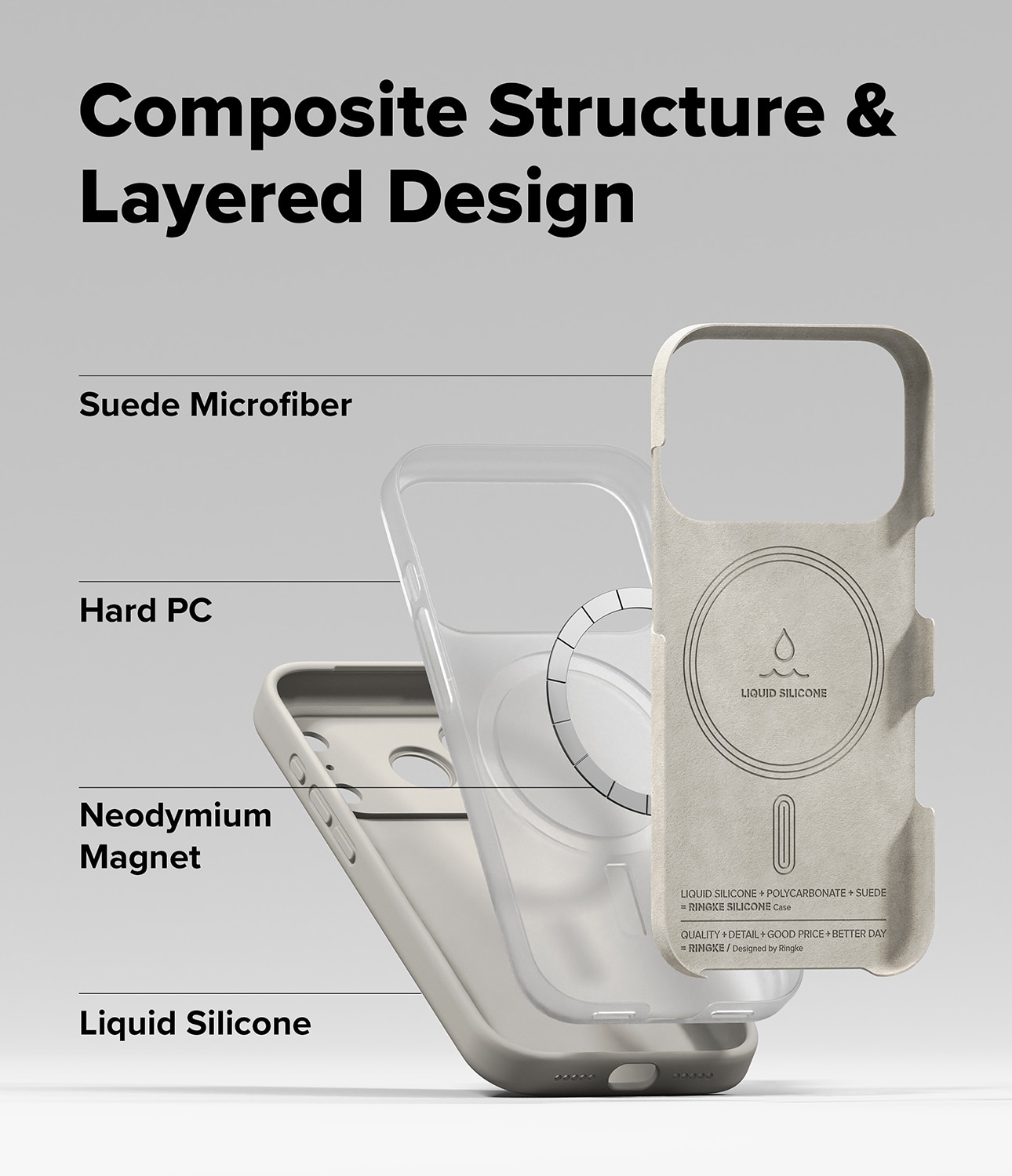iPhone 17 Pro Max Silicone Magnetic Case Stone
