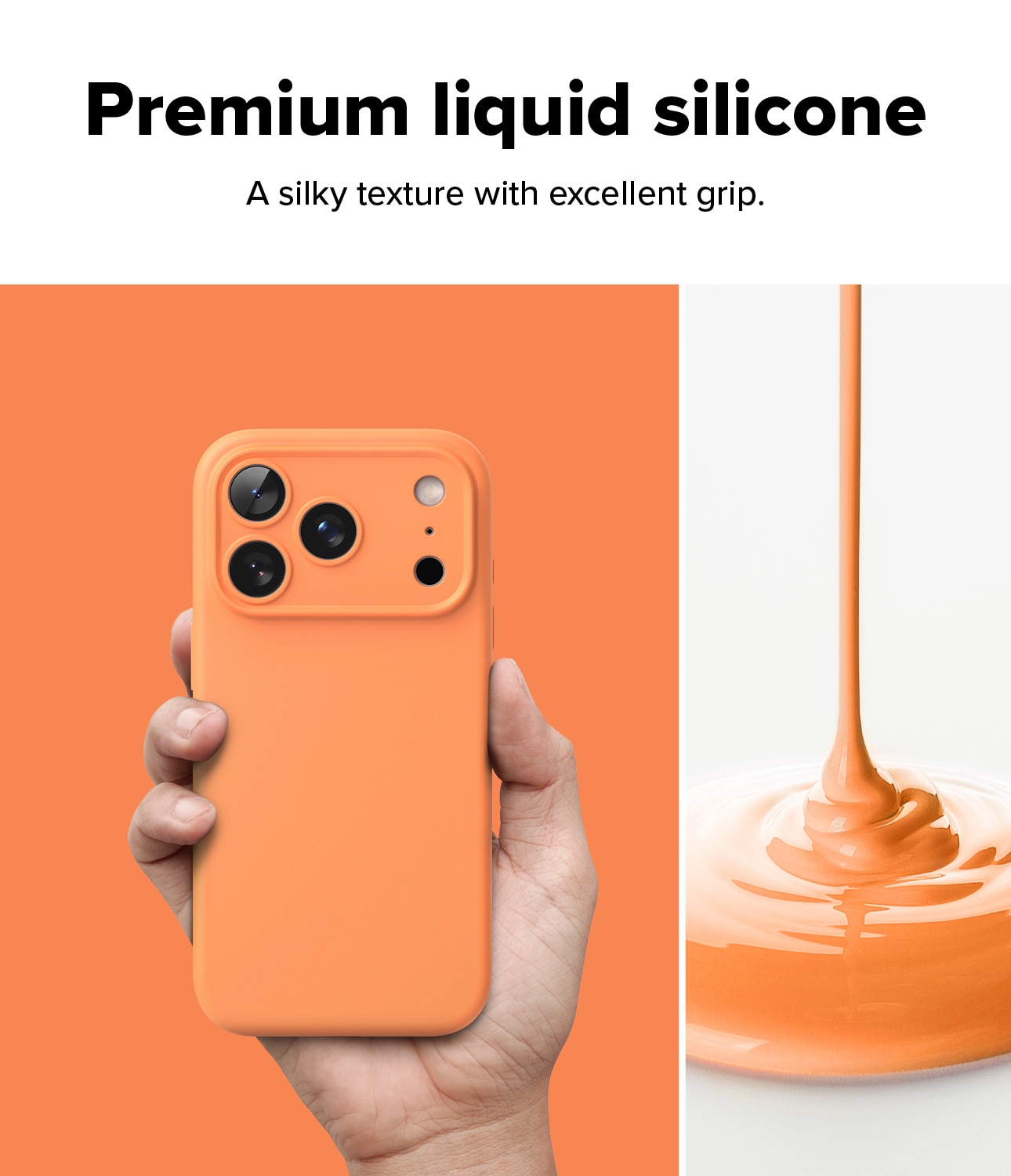 iPhone 17 Pro Max Silicone Magnetic Case Tangerine