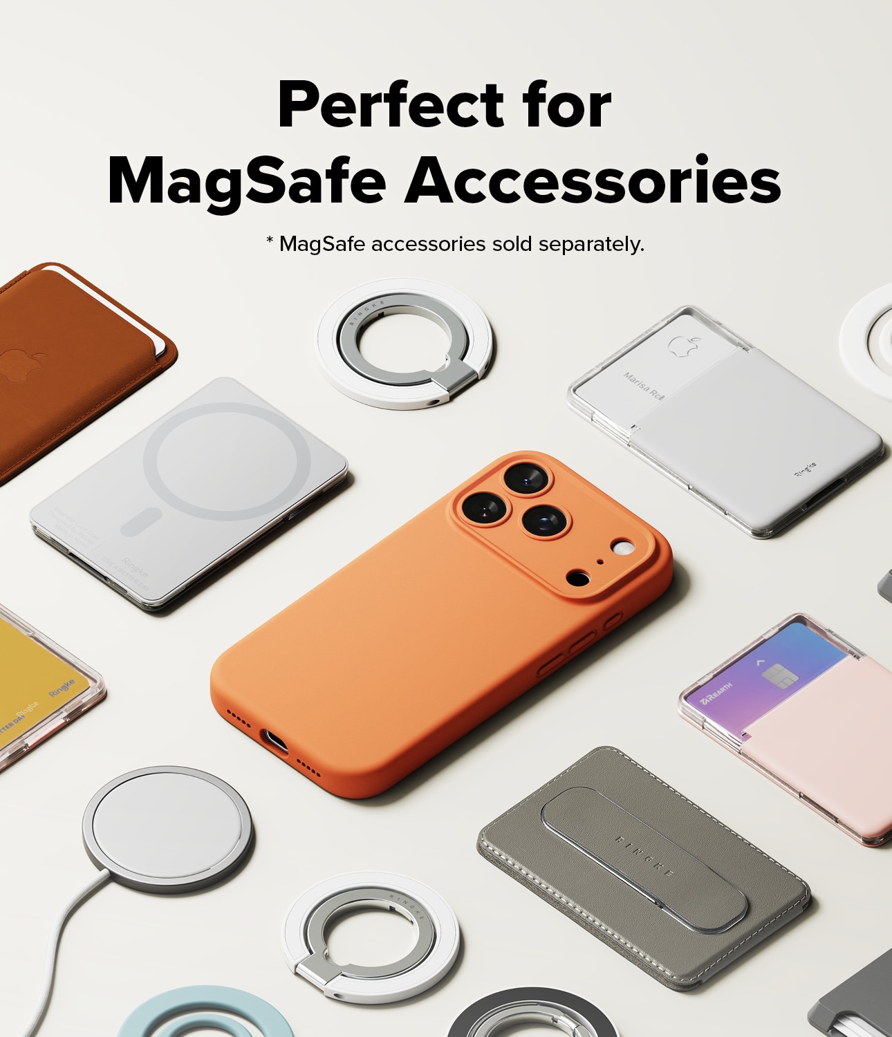 iPhone 17 Pro Max Silicone Magnetic Case Tangerine