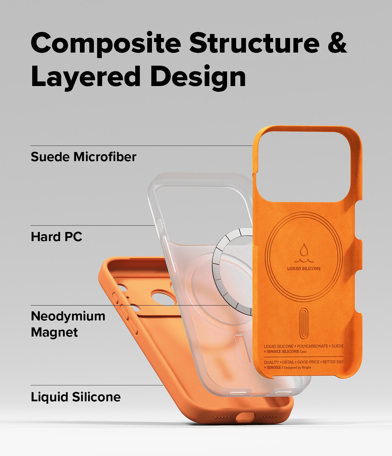 iPhone 17 Pro Max Silicone Magnetic Case Tangerine