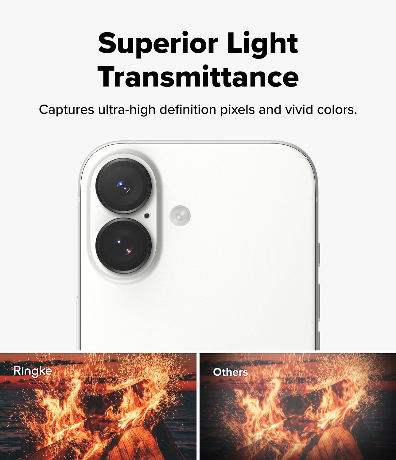 iPhone 17 Camera Lens Frame Glass (2-pack) Black