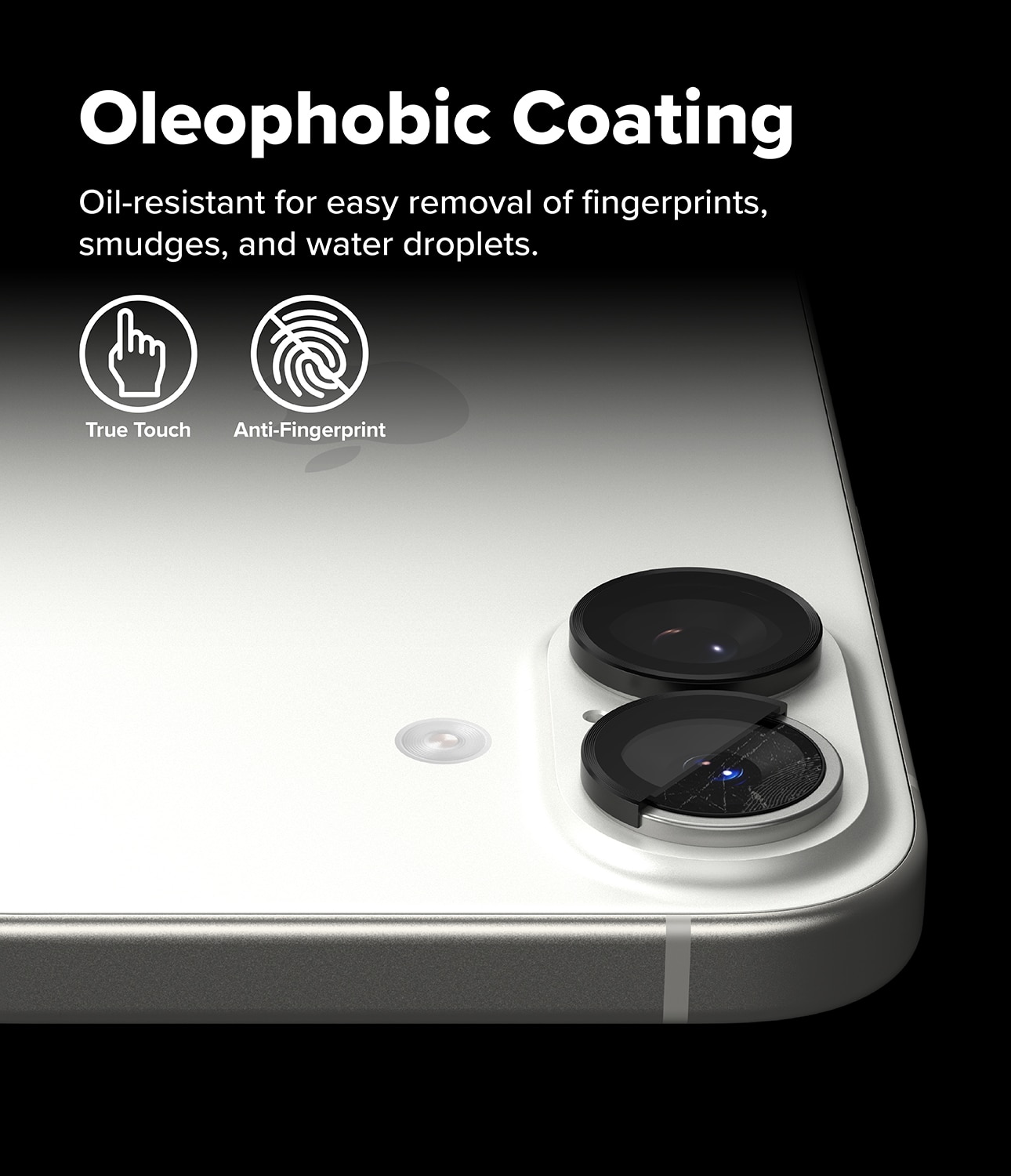 iPhone 17 Camera Lens Frame Glass (2-pack) Black