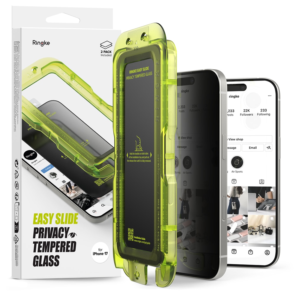 iPhone 17 Easy Slide Privacy Glass (2-pack)