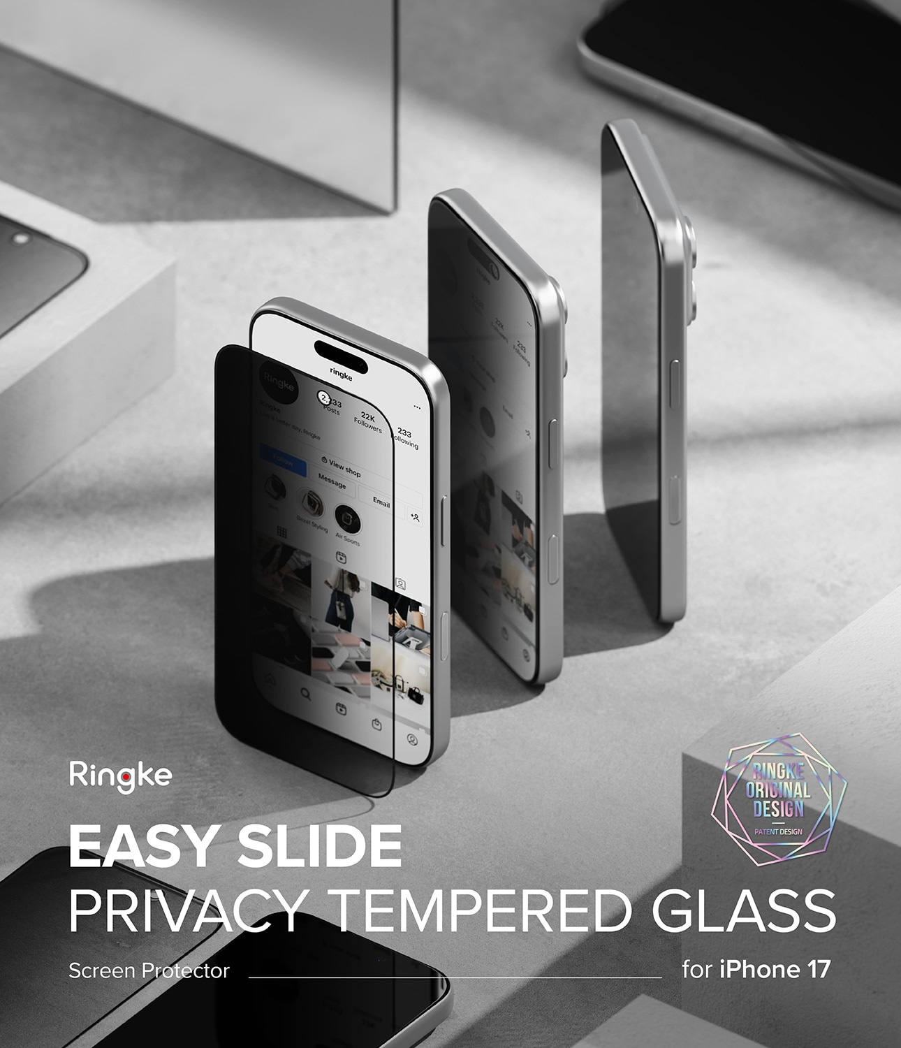 iPhone 17 Easy Slide Privacy Glass (2-pack)