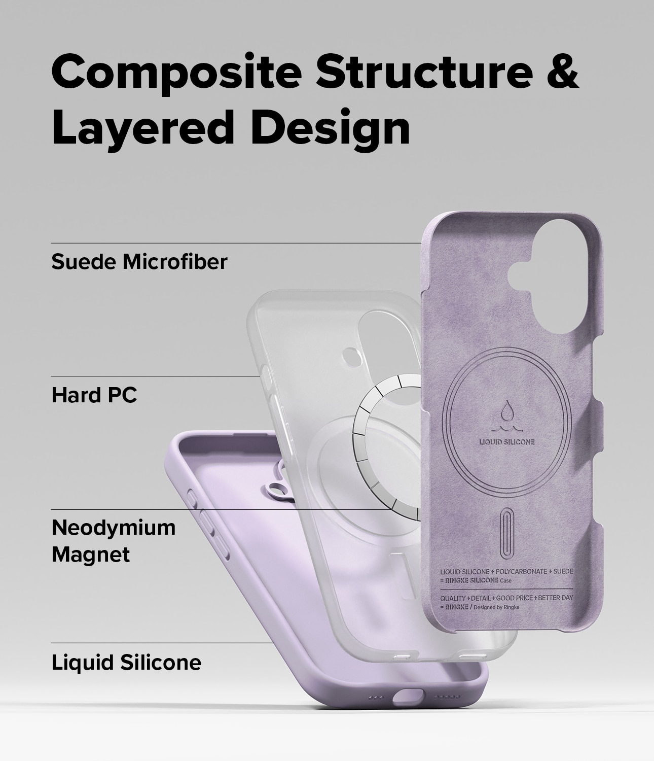 iPhone 17 Silicone Magnetic Case Light Purple