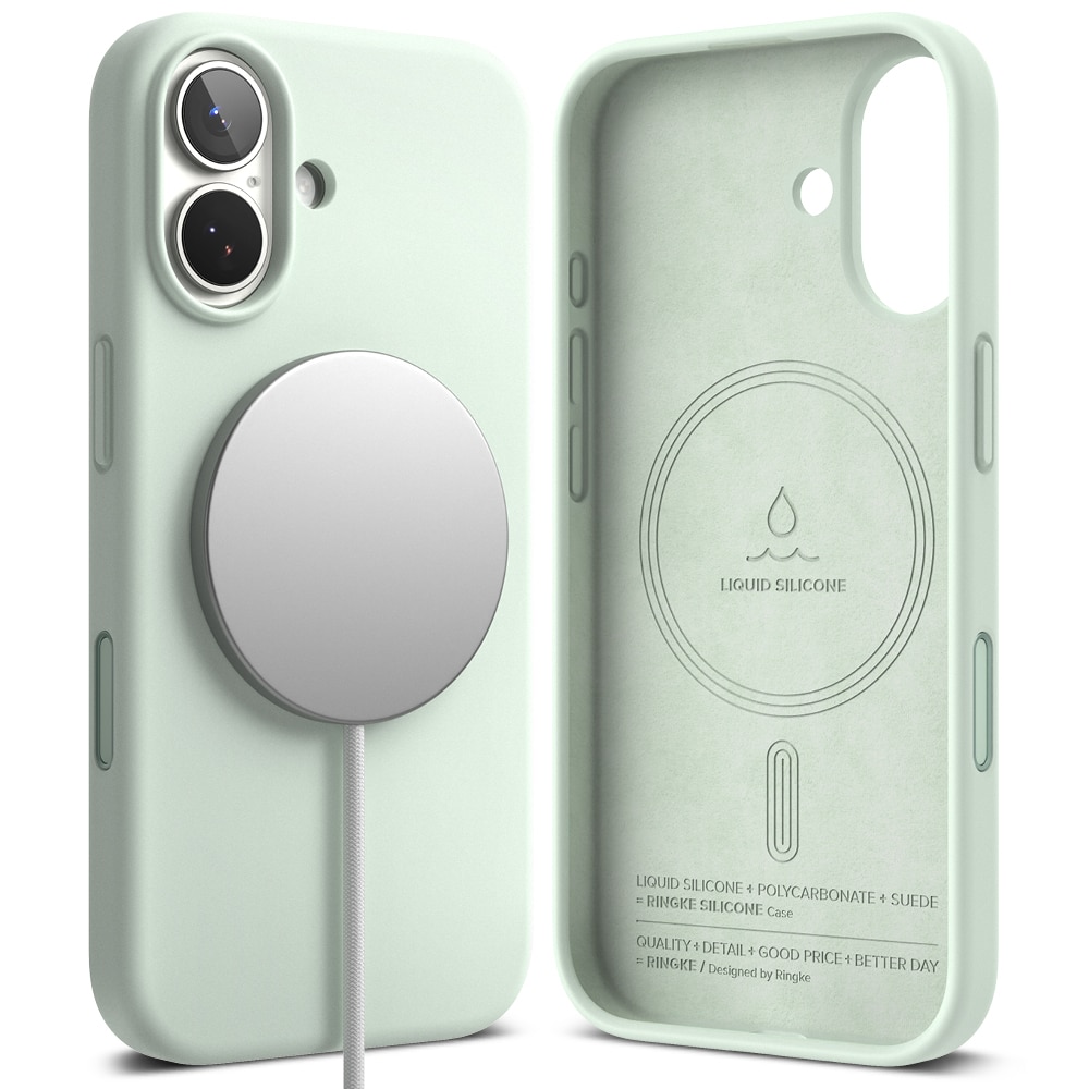 iPhone 17 Silicone Magnetic Case Soft Mint