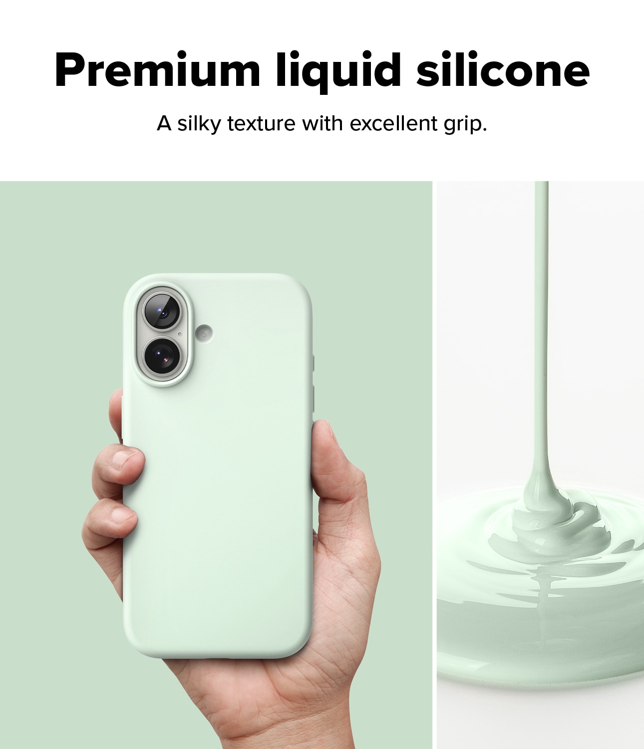 iPhone 17 Silicone Magnetic Case Soft Mint