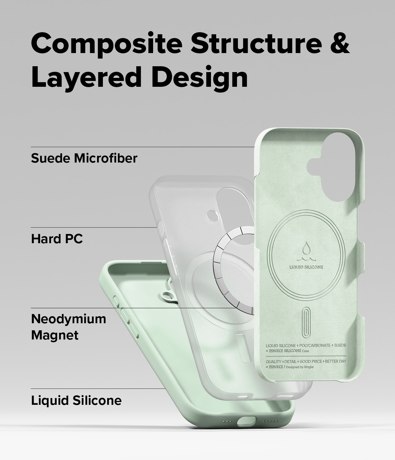 iPhone 17 Silicone Magnetic Case Soft Mint