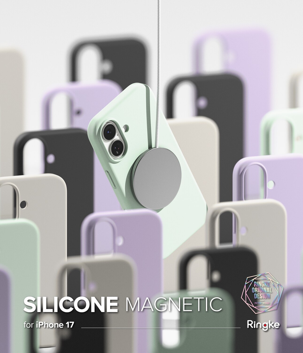 iPhone 17 Silicone Magnetic Case Stone