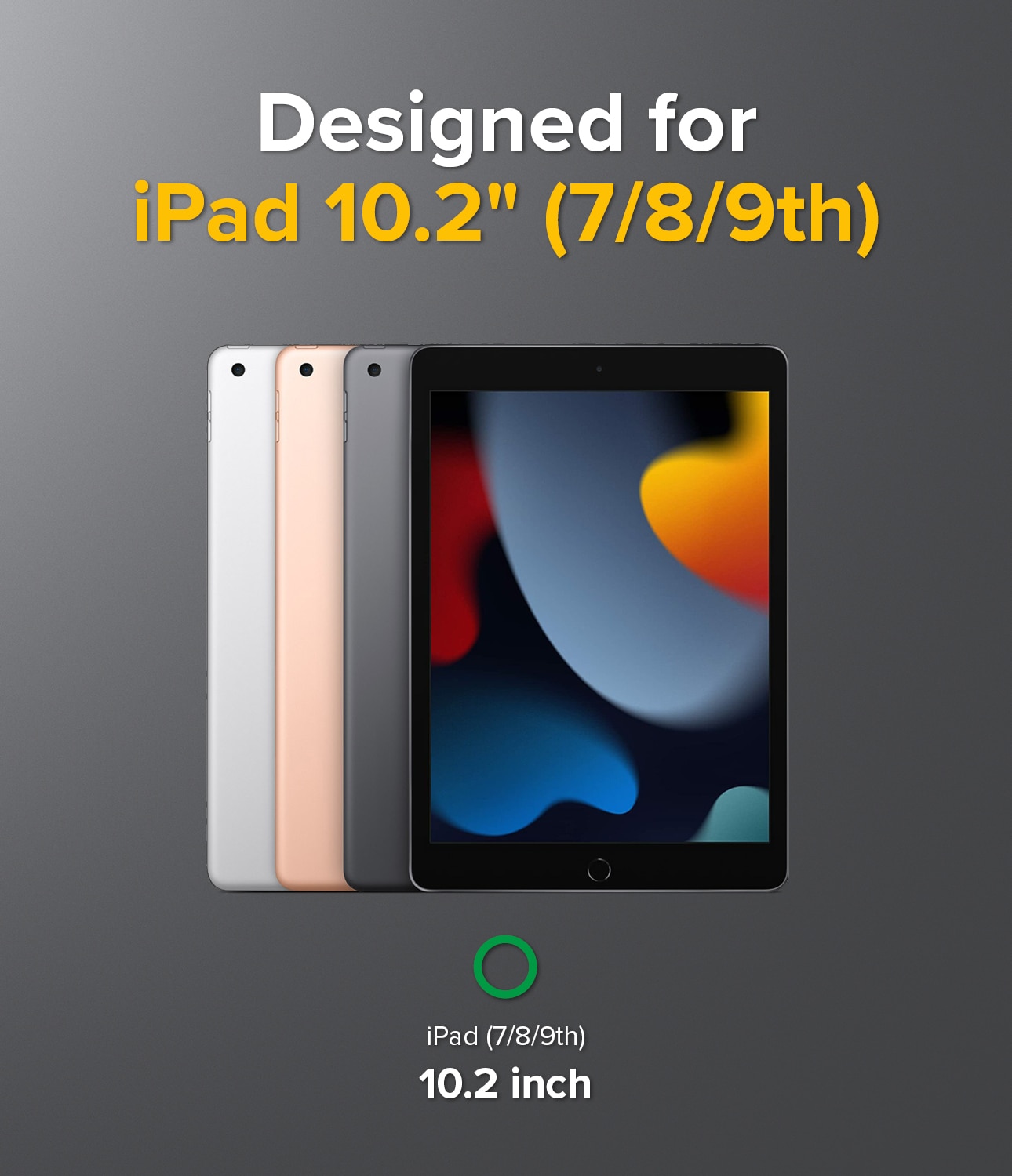 iPad 10.2 7th Gen (2019) Fusion Plus Case White/Lime Glow