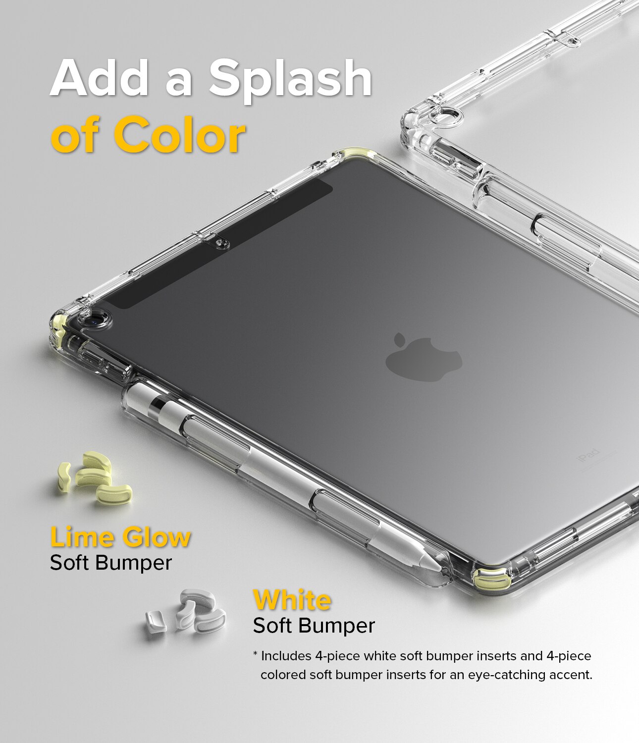 iPad 10.2 9th Gen (2021) Fusion Plus Case White/Lime Glow