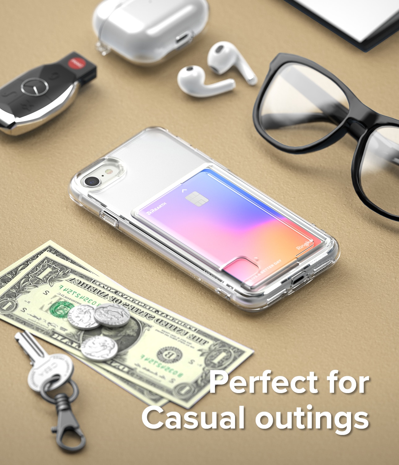 iPhone SE 2020 Fusion Card Case Transparent