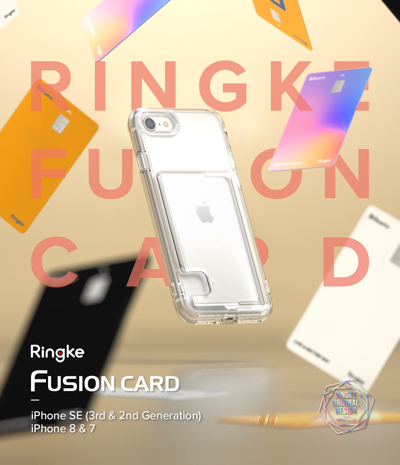 iPhone SE 2020 Fusion Card Case Transparent