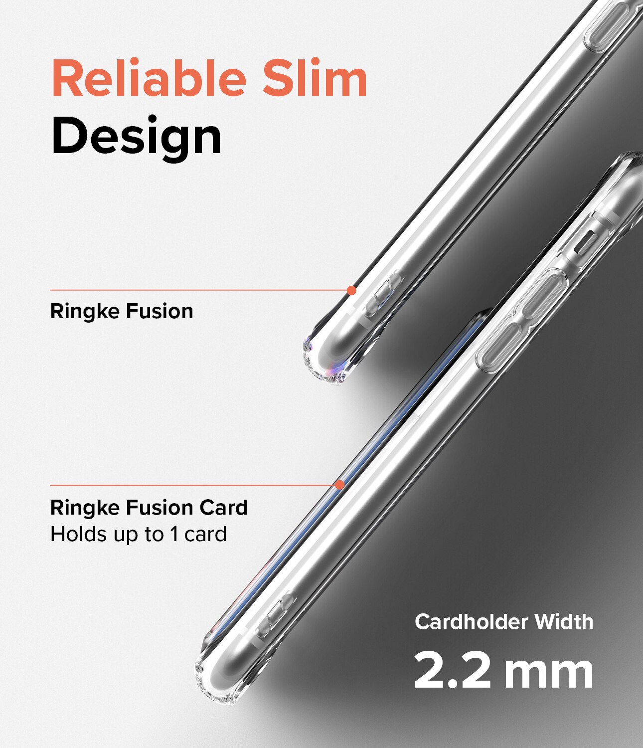 iPhone SE 2020 Fusion Card Case Transparent