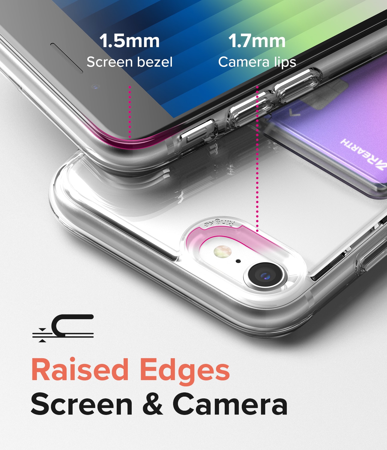 iPhone SE 2020 Fusion Card Case Transparent