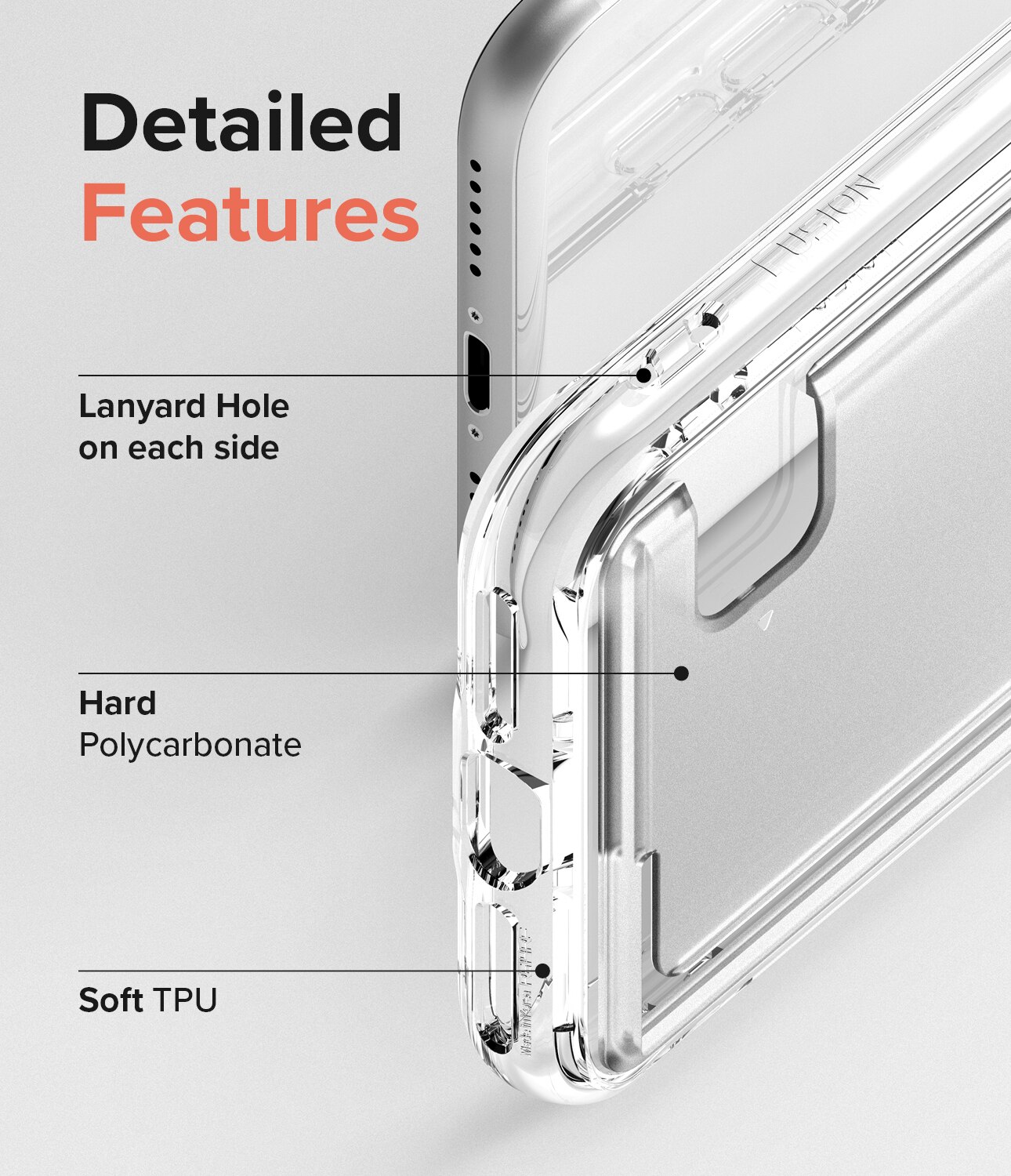 iPhone SE 2020 Fusion Card Case Transparent
