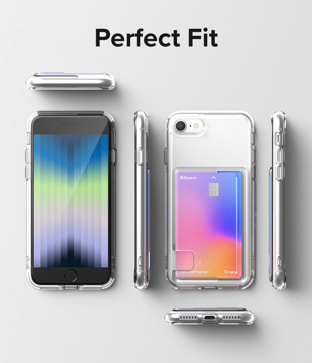 iPhone SE 2020 Fusion Card Case Transparent