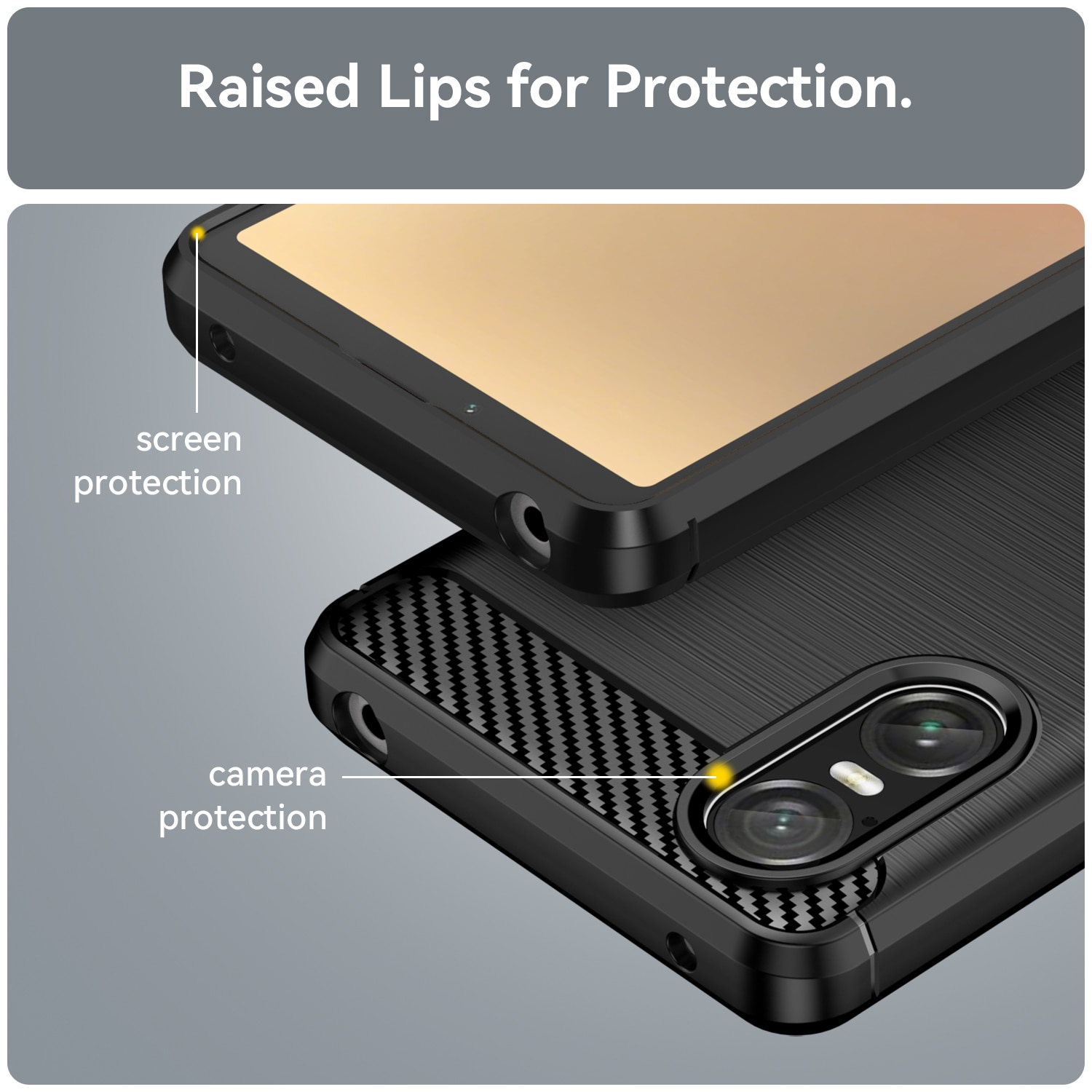 Sony Xperia 10 VI Brushed TPU Case Black