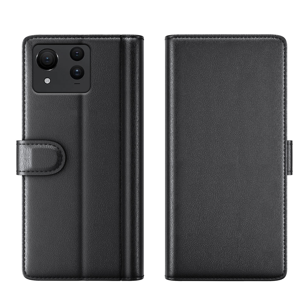 Asus Zenfone 11 Ultra Genuine Leather Wallet Case Black