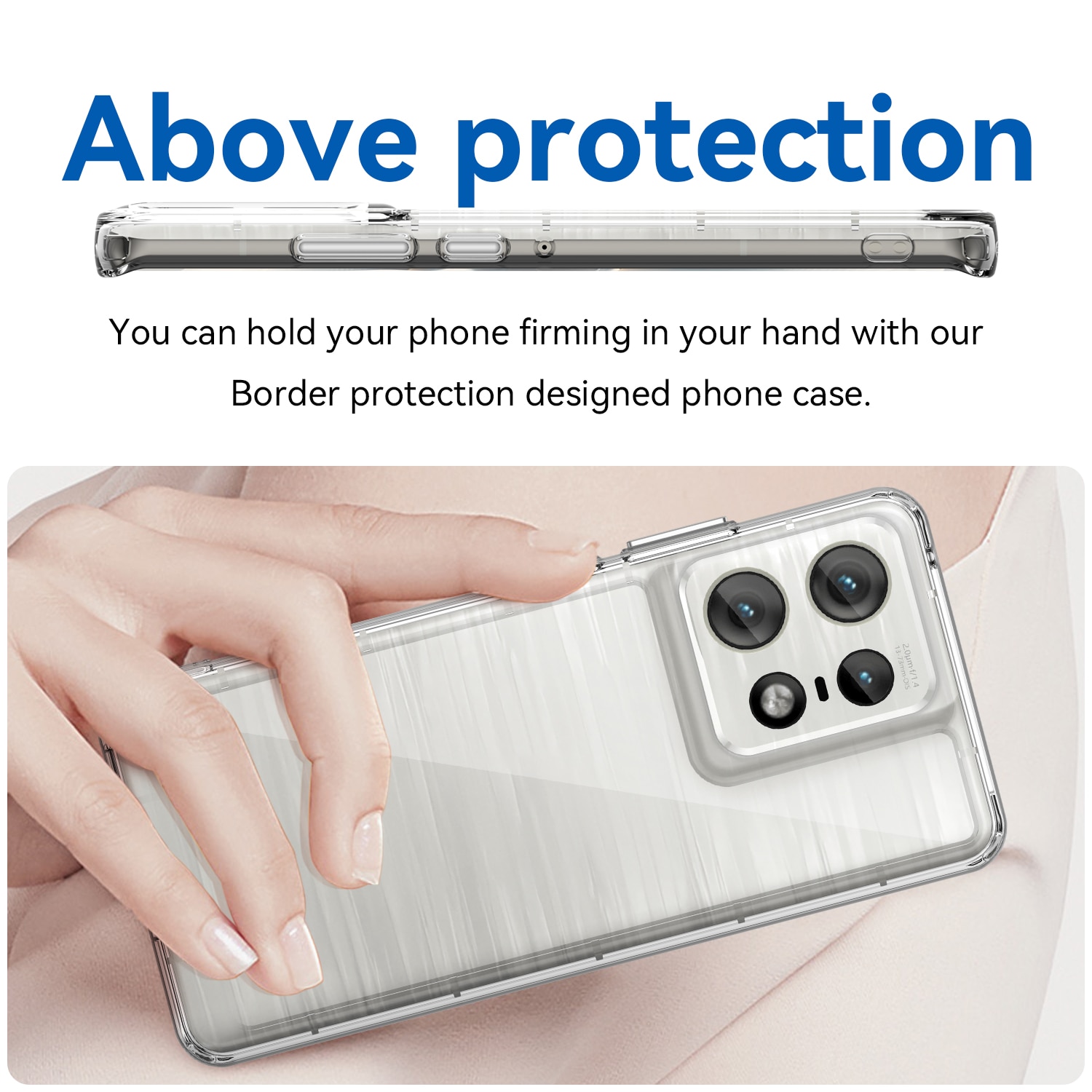 Motorola Edge 50 Pro Hybrid Case Transparent