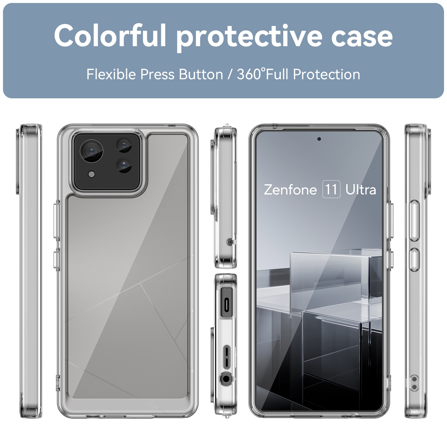 Asus Zenfone 11 Ultra Crystal Hybrid Case Transparent