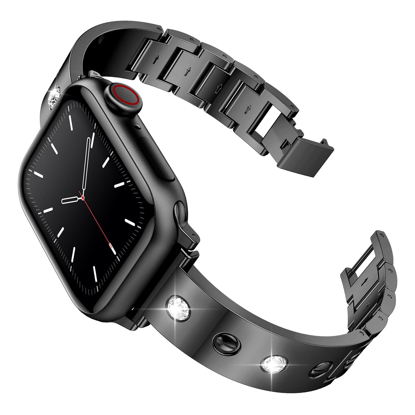 Apple Watch 41mm Series 9 Bangle Diamond Bracelet Black